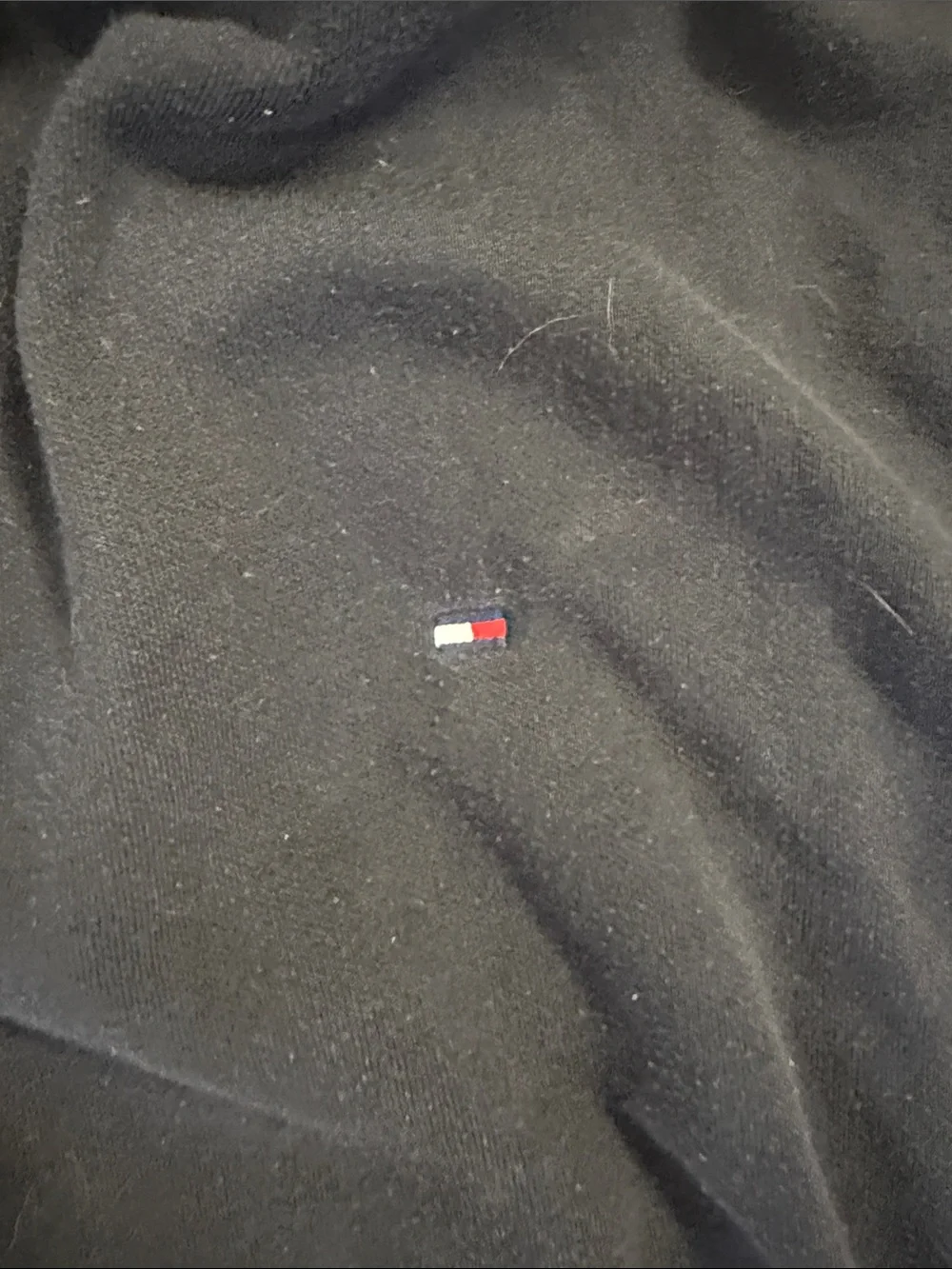Tommy Hilfiger Black Mens Hooded Pullover Sweatshirt Logo Front Pockets - 2XL - Picture 3 of 4